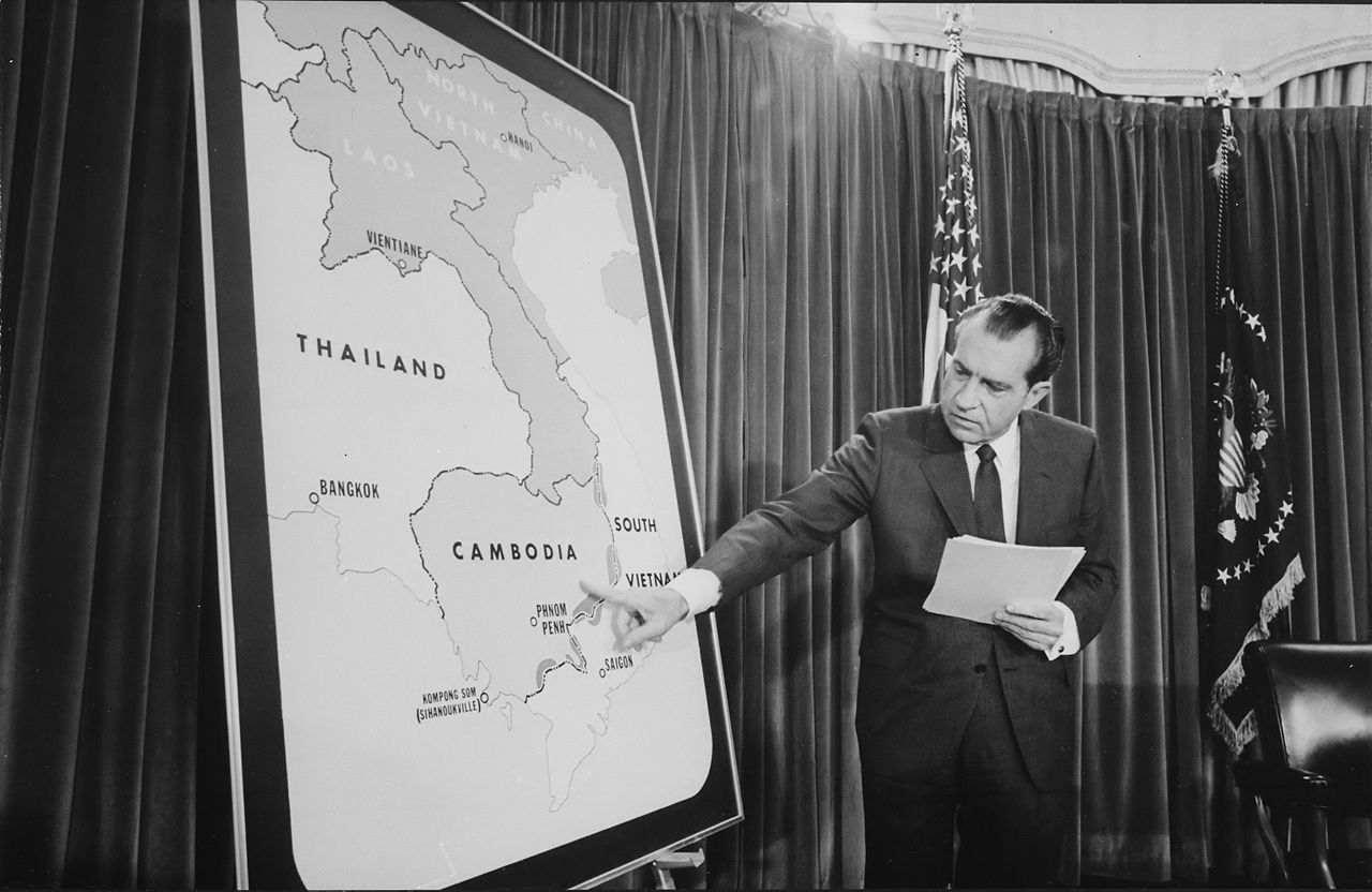 Richard Nixon on a debriefing about Operation Menu, the secret bombing campaign over Cambodia